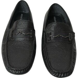 Robert David Textured Black Slip On Cushioned Loafers Mens 15M